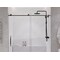 Anzzi Madam Series 76-in. x 60-in. Frameless Sliding Shower Door in Matte Black and Brushed Gold SD-AZ13-02MBBG - alternate 3